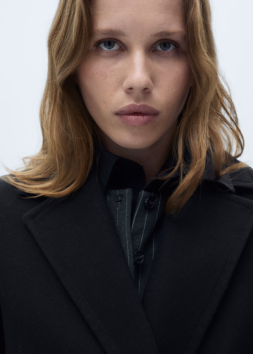 Double-breasted wool coat - Dark Navy