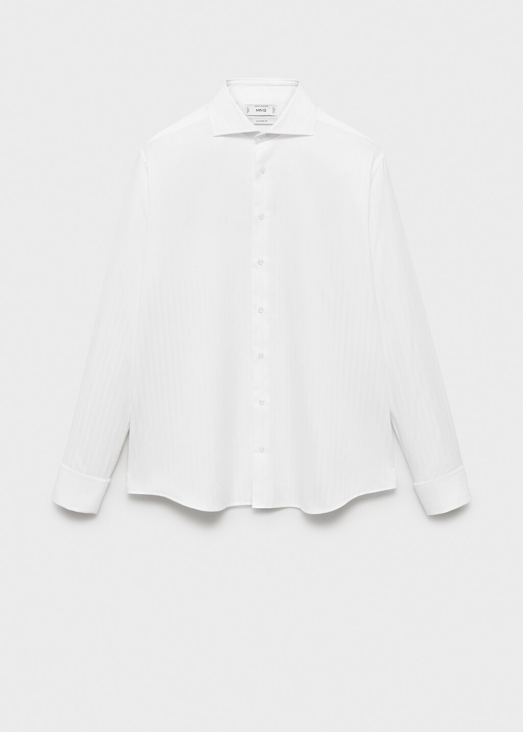 100% cotton slim-fit suit shirt - White