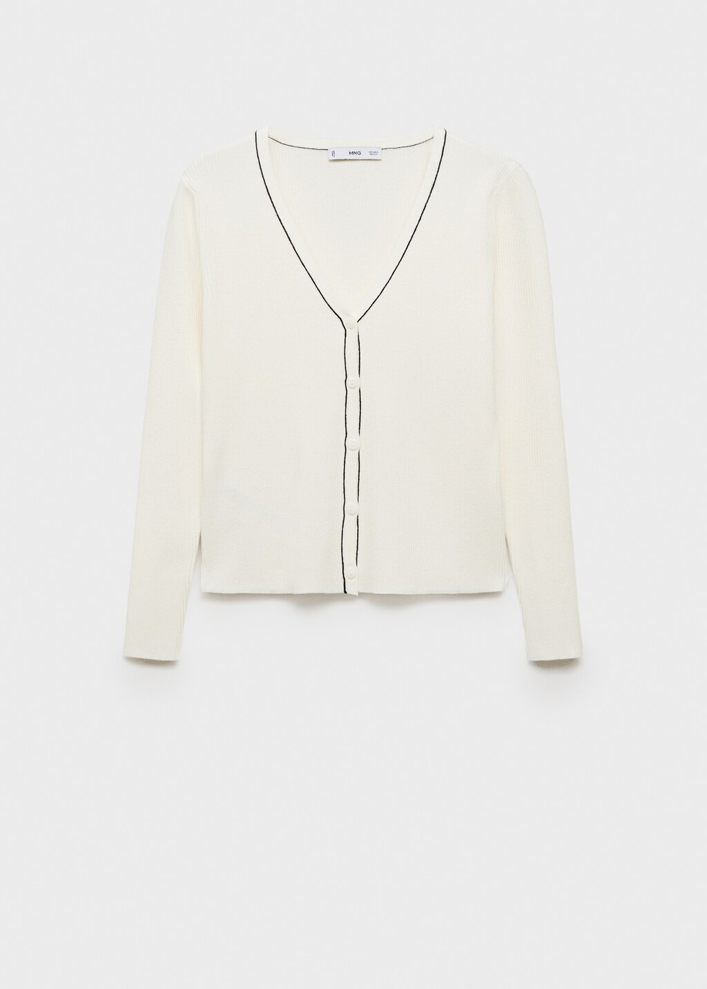 V-neck knitted cardigan - Khaki