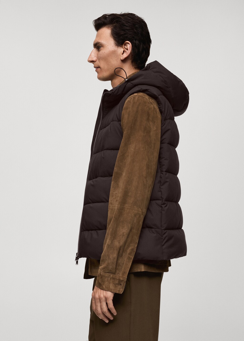 Water-repellent quilted gilet - Dark Navy