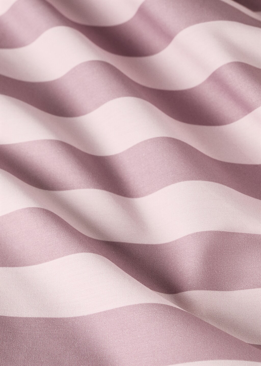 Cotton percale thick-striped children's top sheet for 90cm bed - Pink