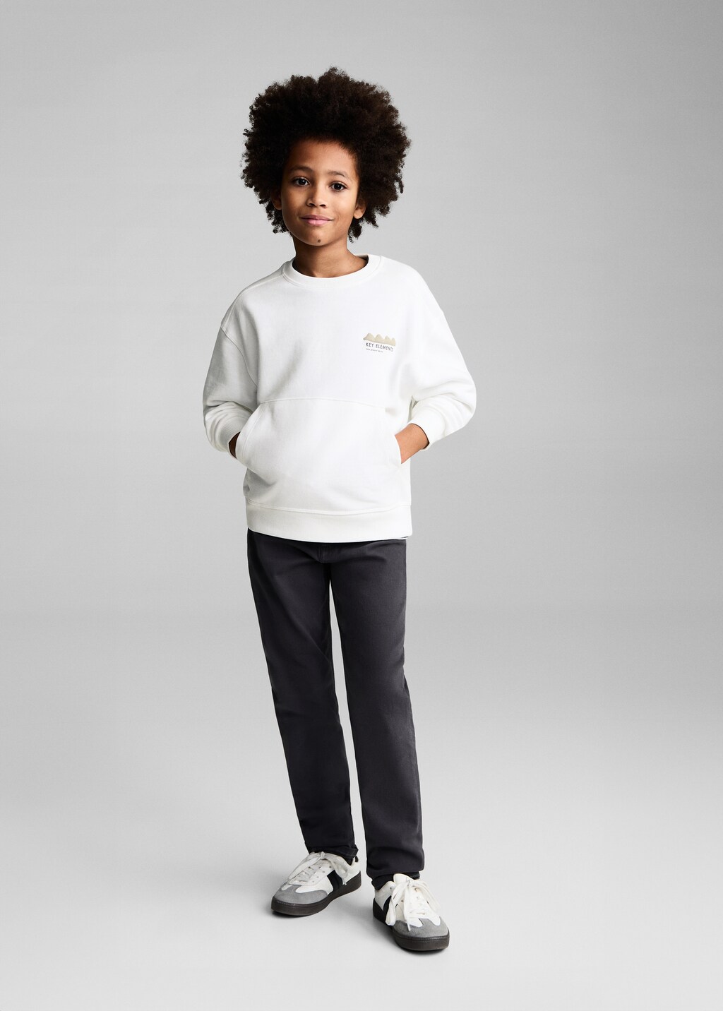 Printed embossed sweatshirt - Off White