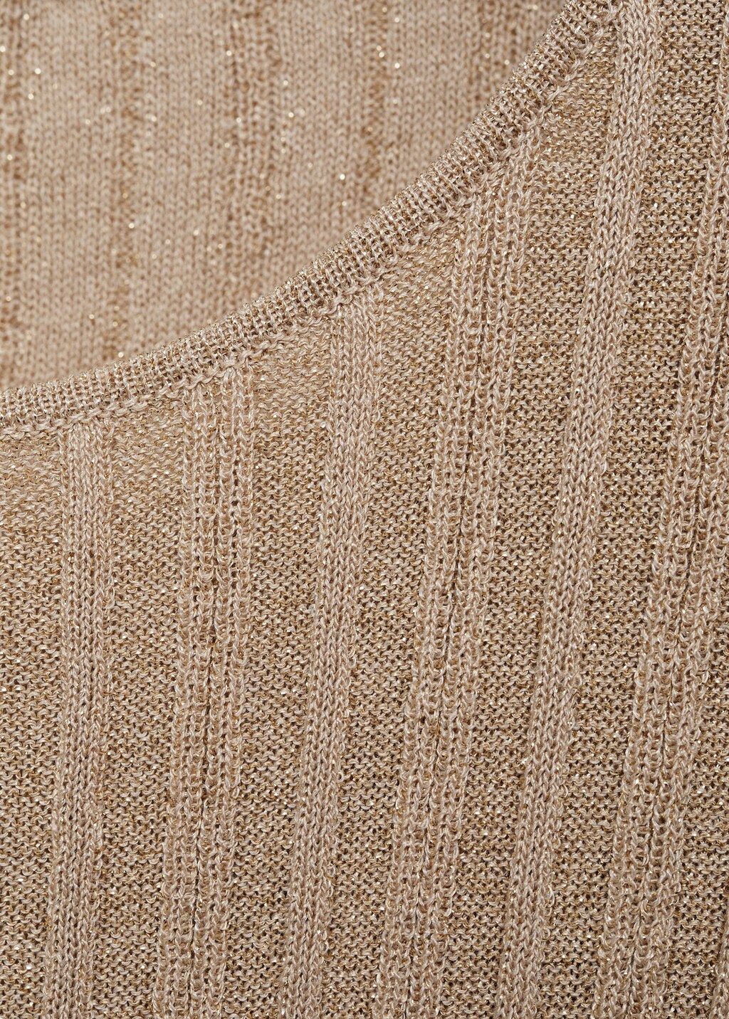 Knitted dress with shiny finish - Gold