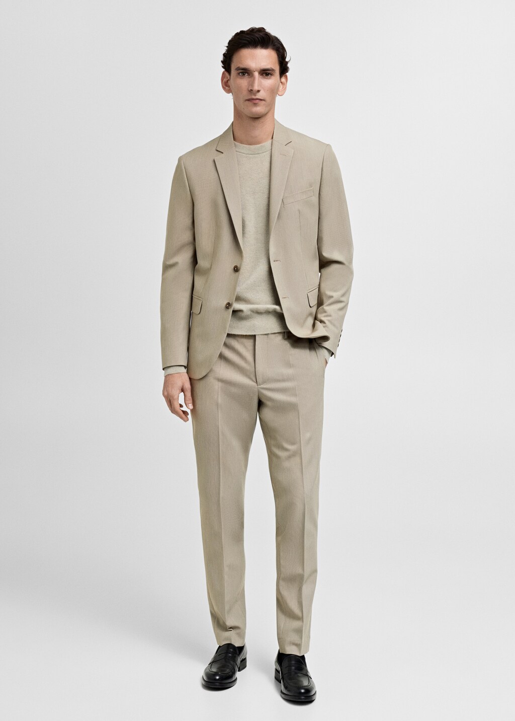 Super slim-fit suit jacket in stretch fabric - Grey