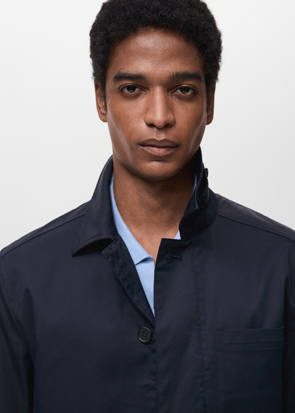 Water-repellent cotton jacket - Chocolate