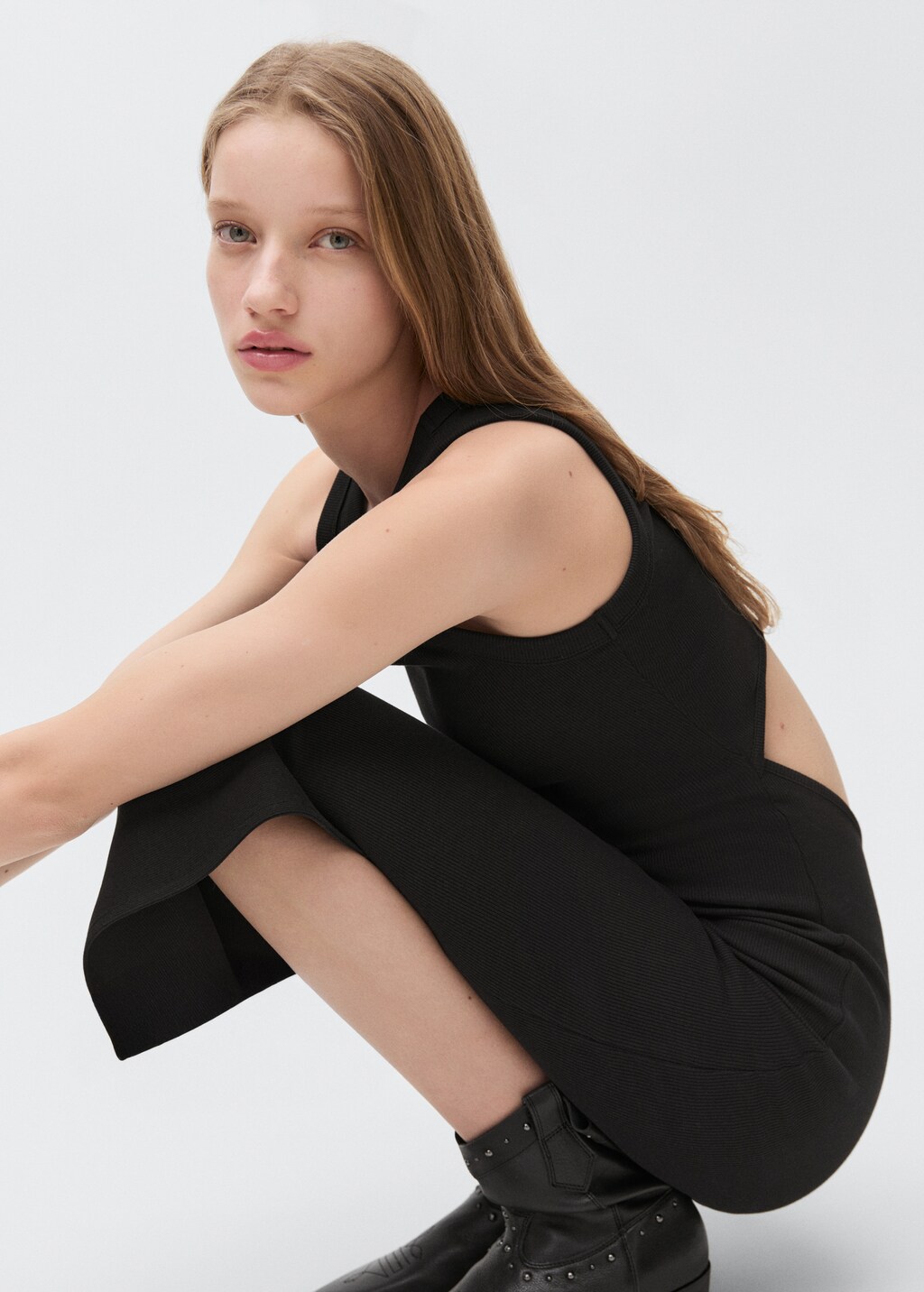 Cut-out back dress - Blue