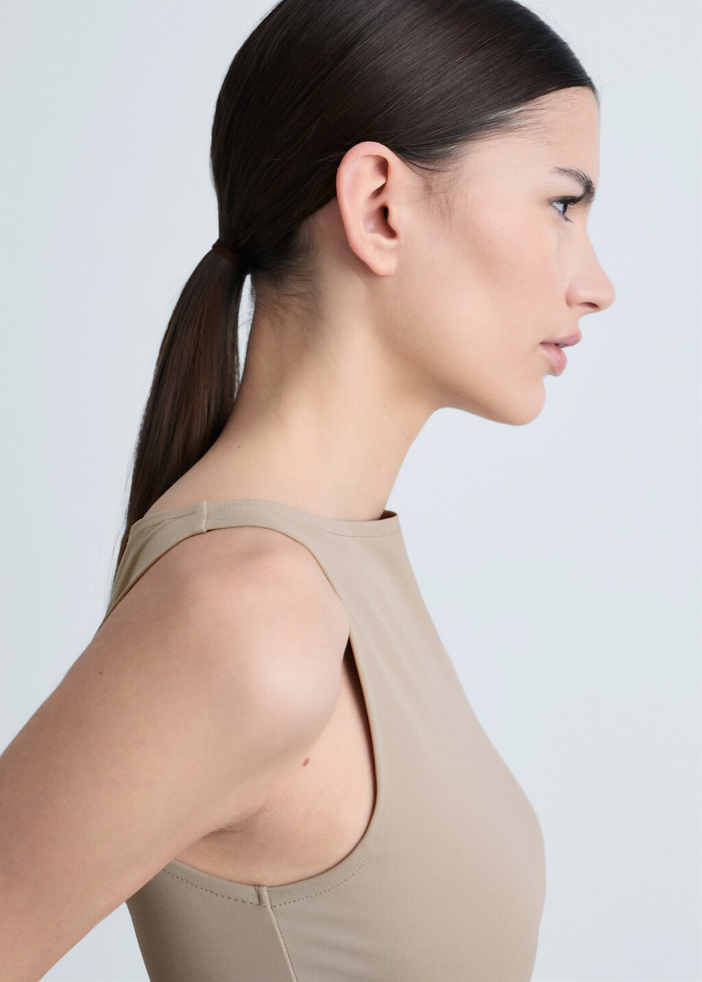 Snake-effect kitten-heel shoes - Chocolate