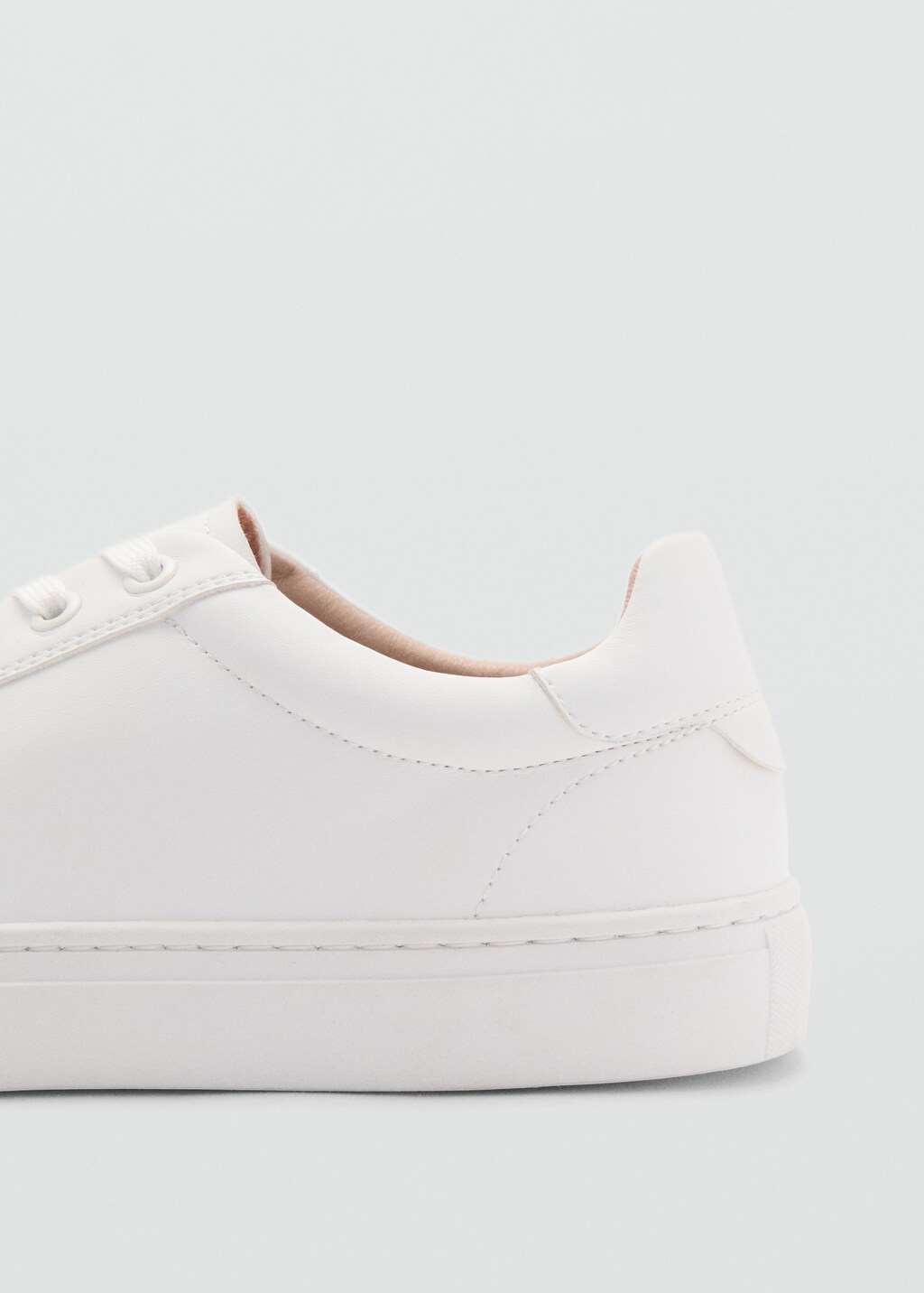 Lace-up panel sneakers - White