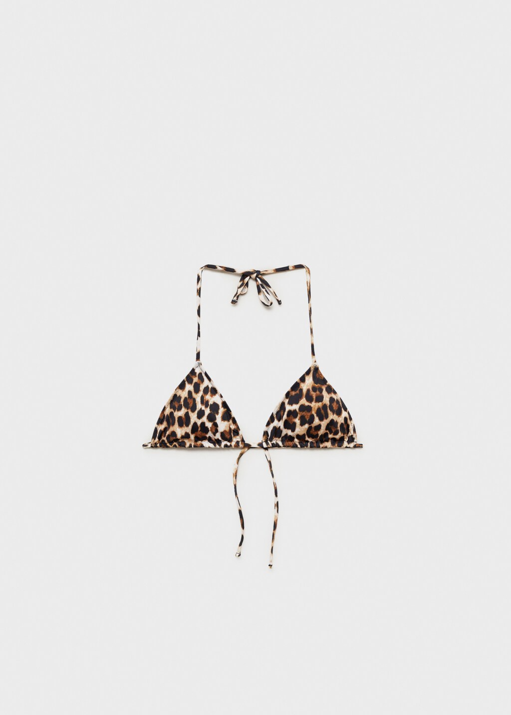 Leopard-print bikini top - Brown