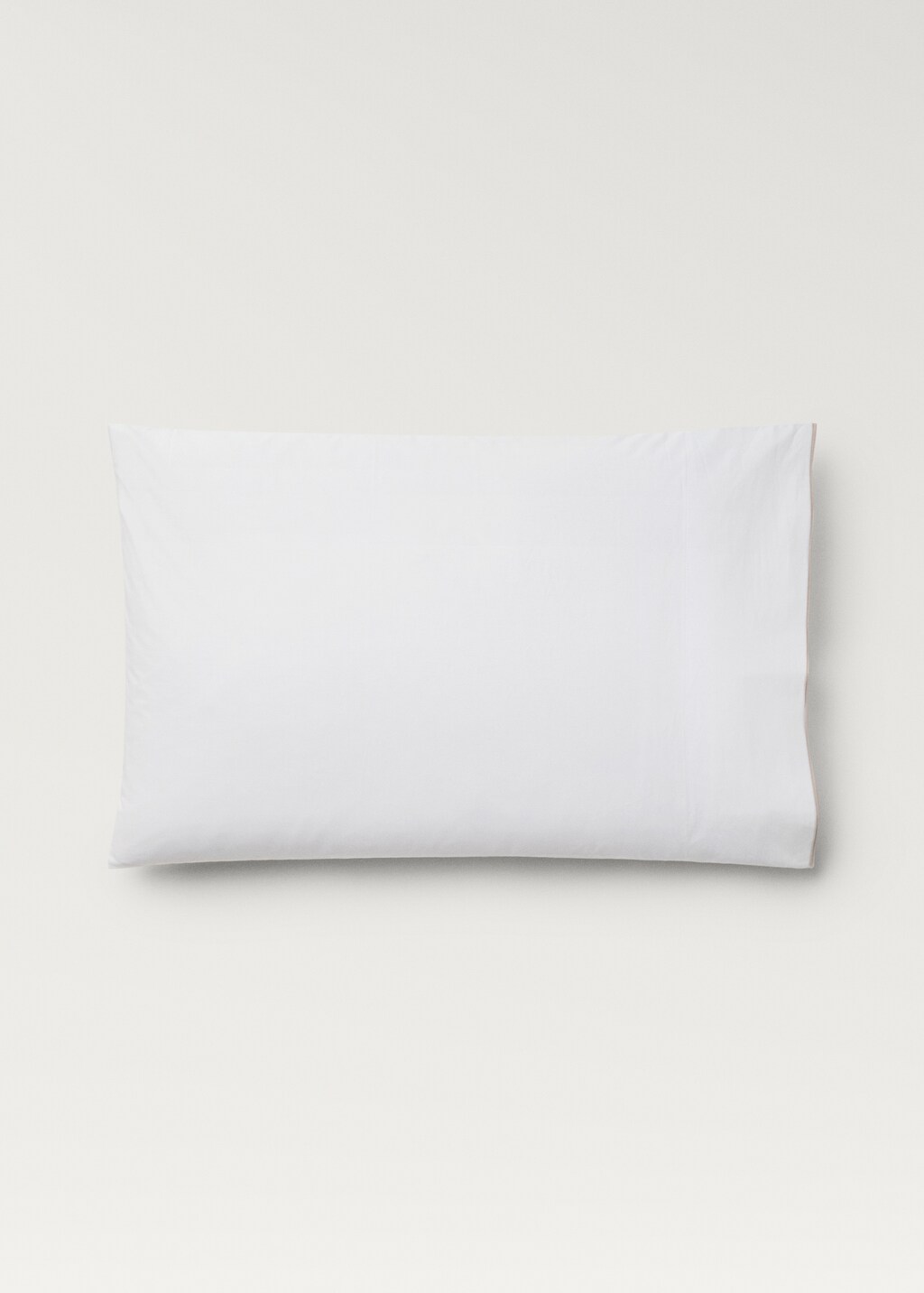 Cotton percale pillowcase with double overlock, 50x75 cm - Light/Pastel Grey