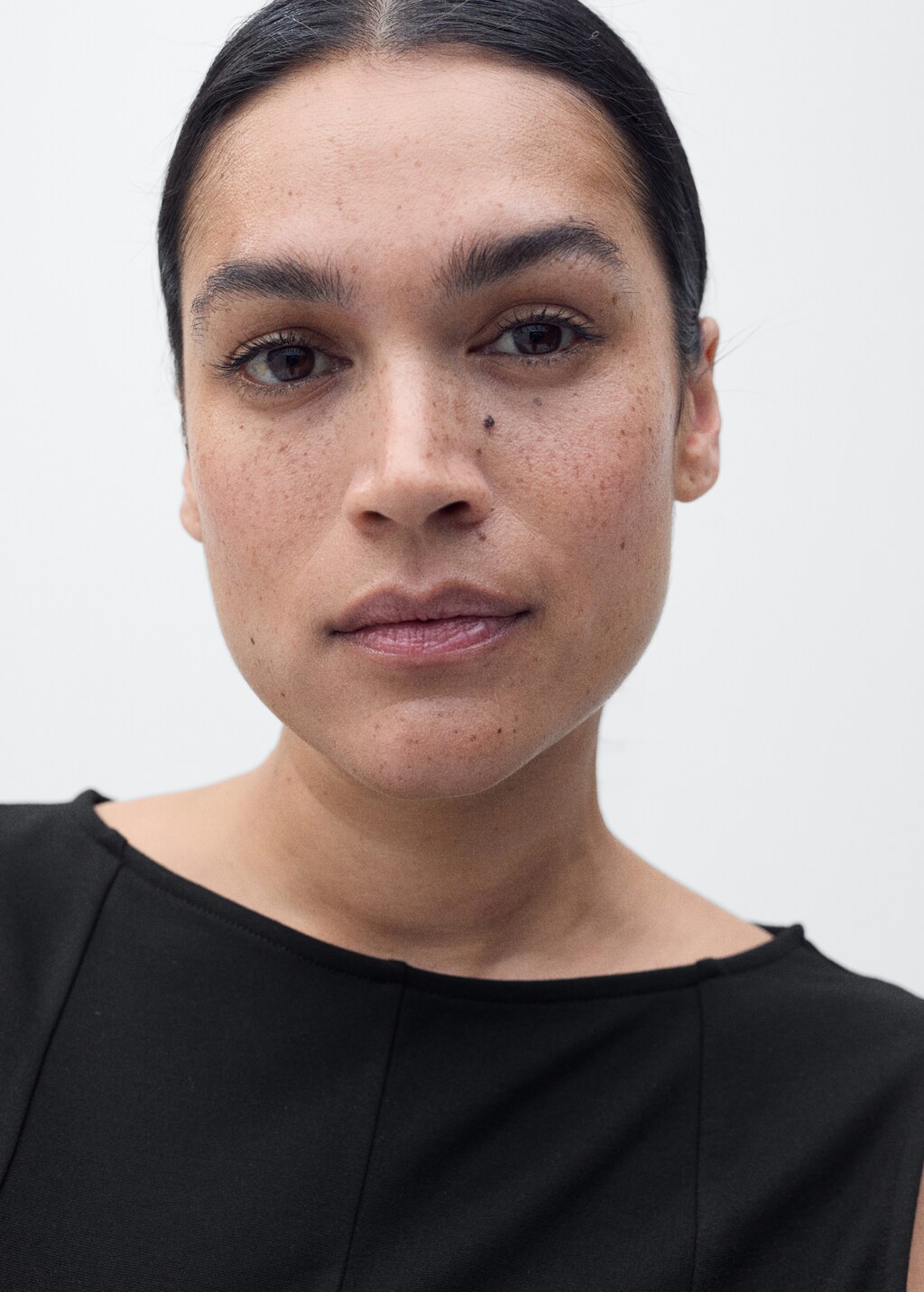 A-line boat-neck top - White