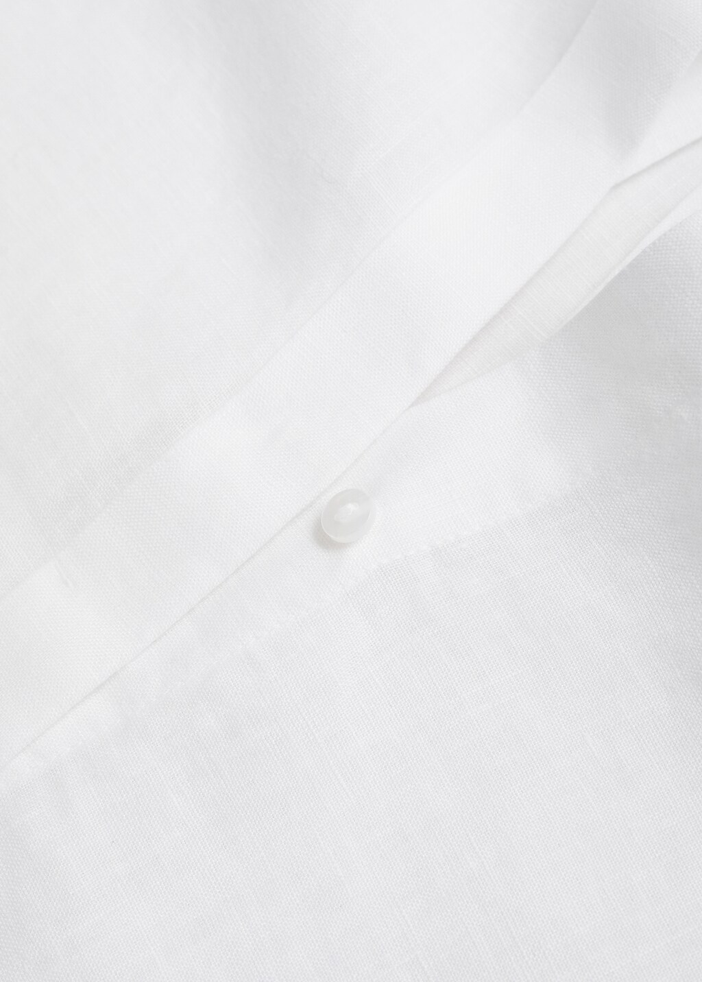 Regular linen shirt - White