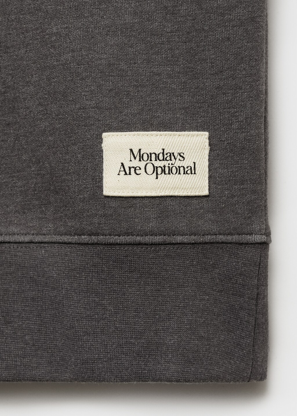 Polo sweatshirt with embroidery detail - Medium Heather Grey