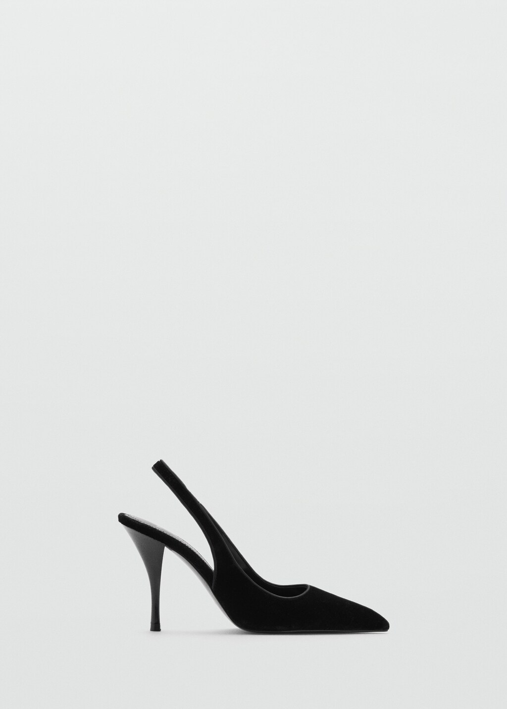 Velvet heeled shoes - Black