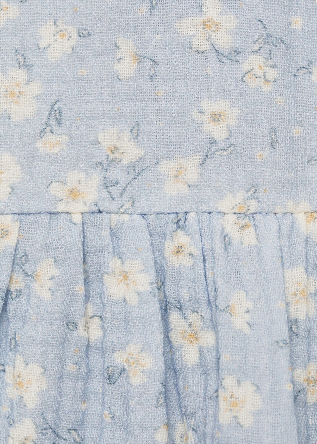 Flower print dress - Sky Blue