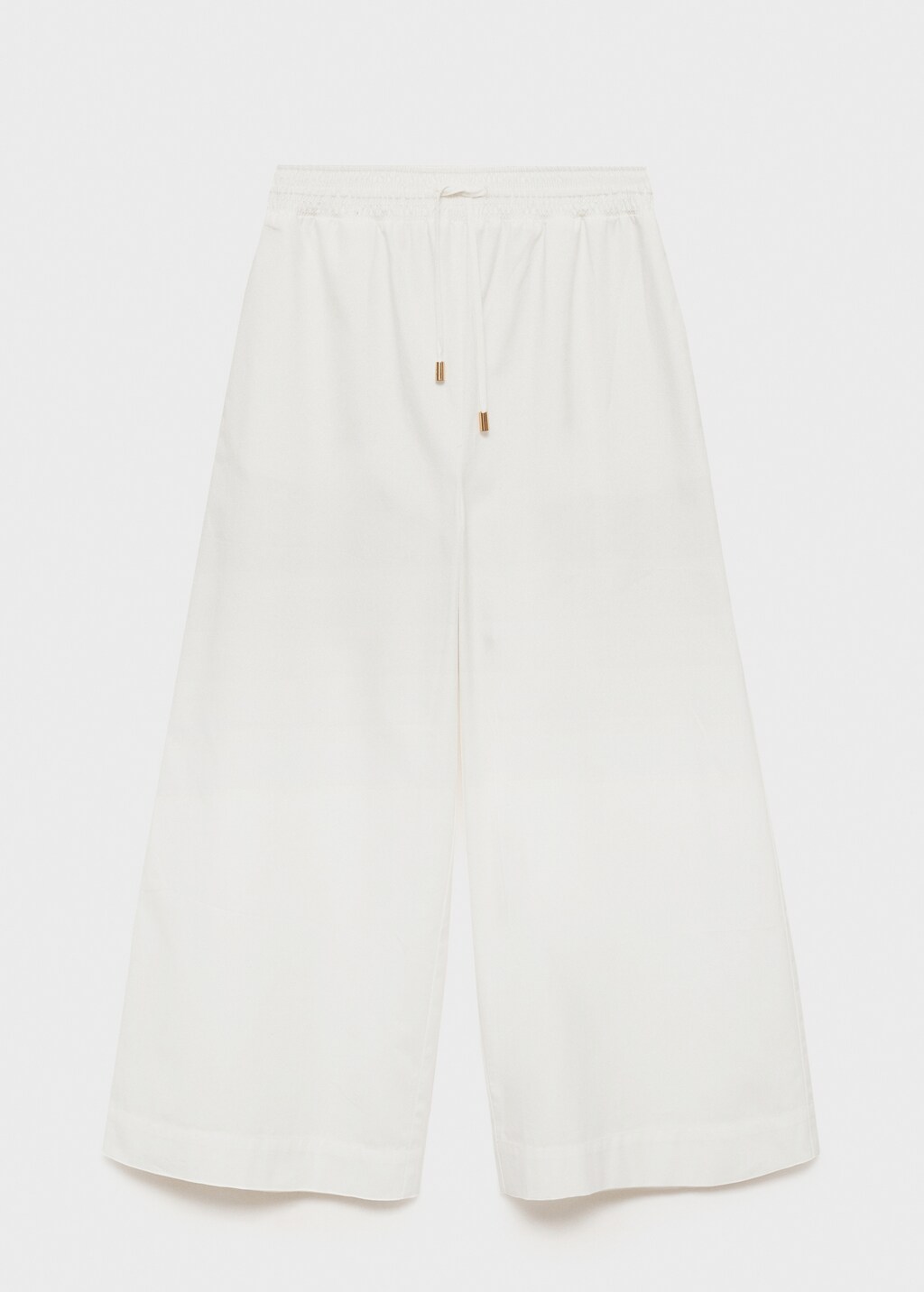 Culotte trousers with pockets - White