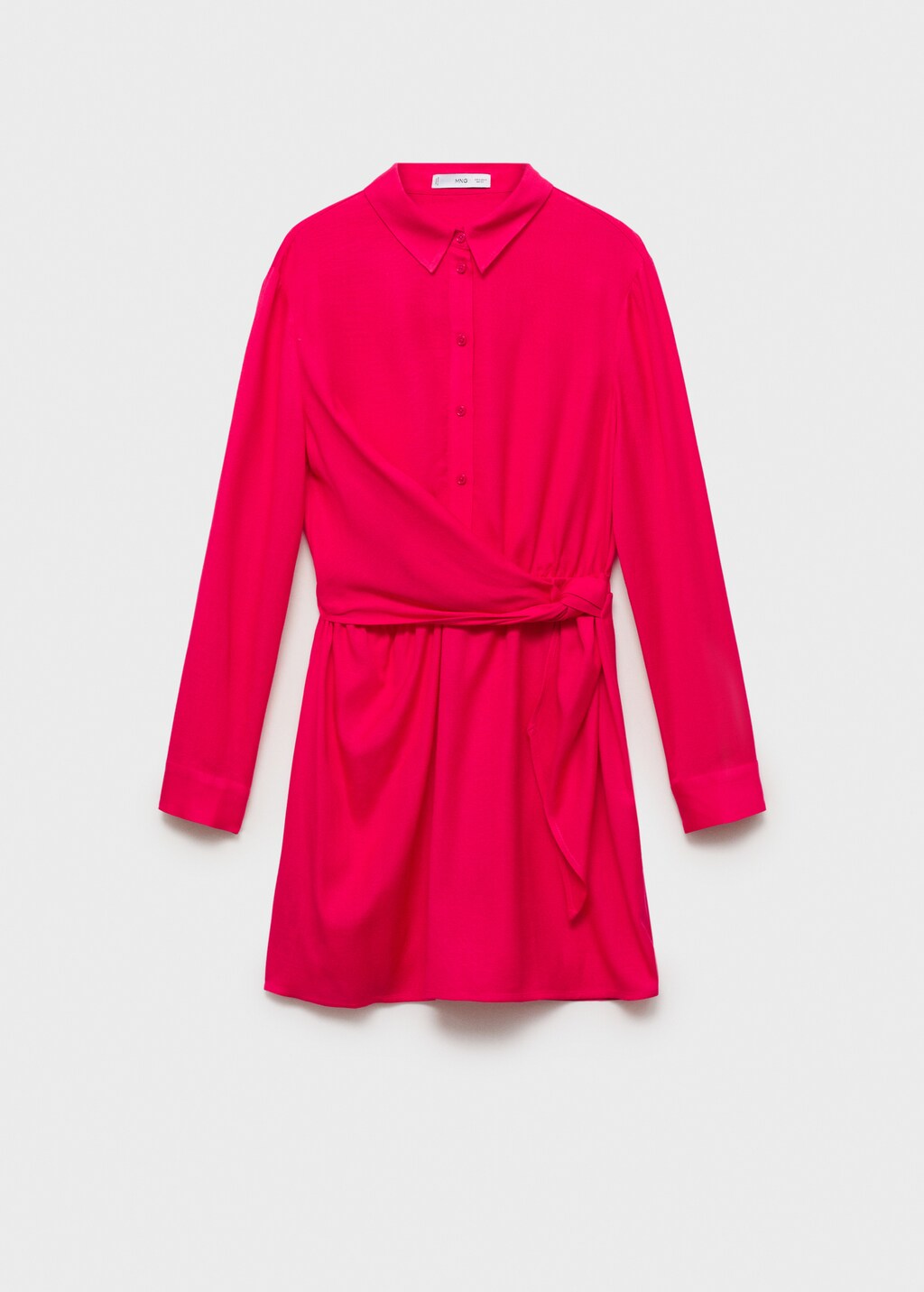 Knot detail shirt dress - Red