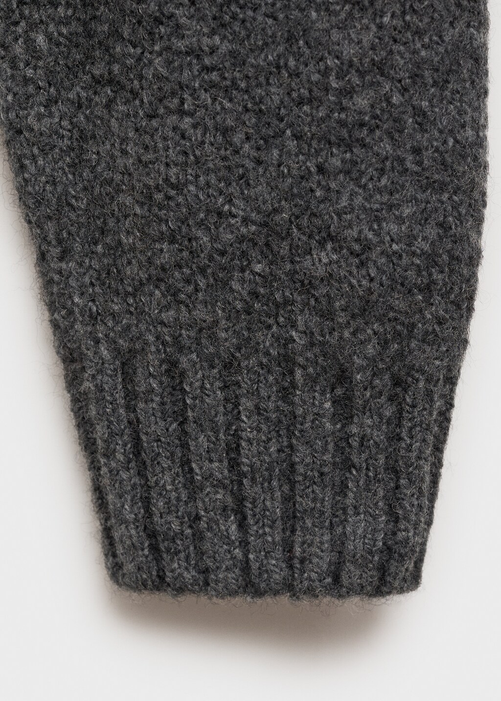 Knitted wool blend cardigan - Medium Heather Grey