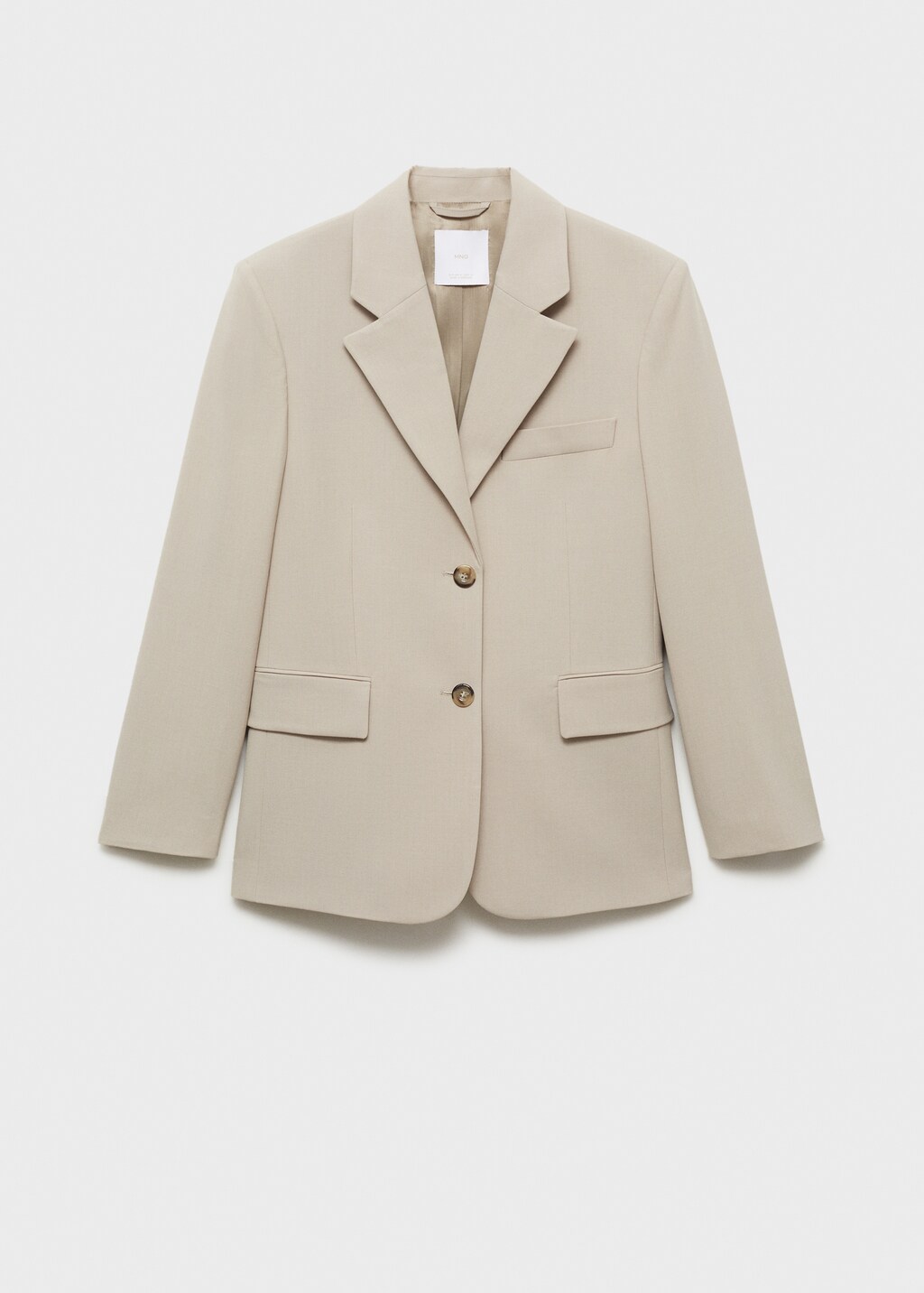Structured straight-fit jacket - Beige