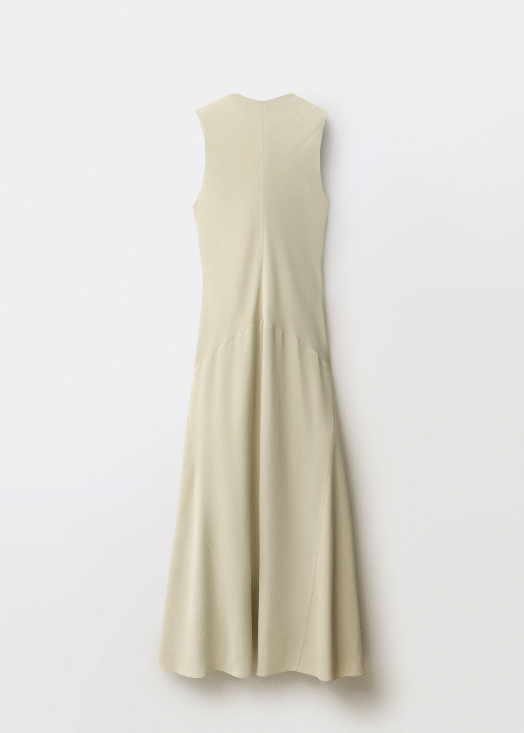 Satin dress with back opening - Pastel Green