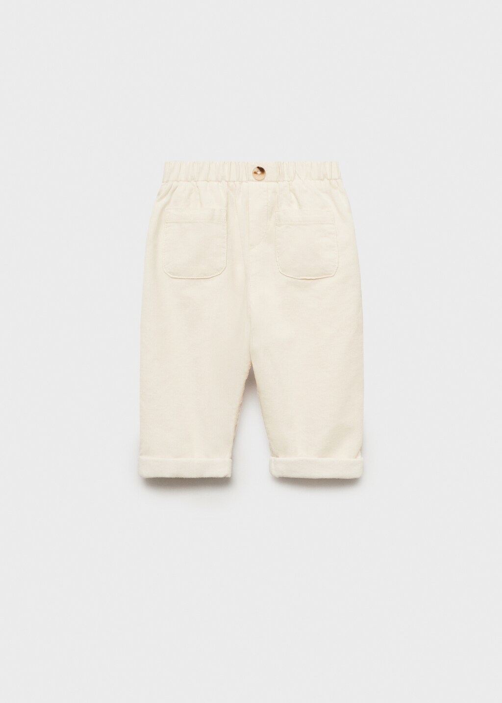 Pockets corduroy trousers - Ecru