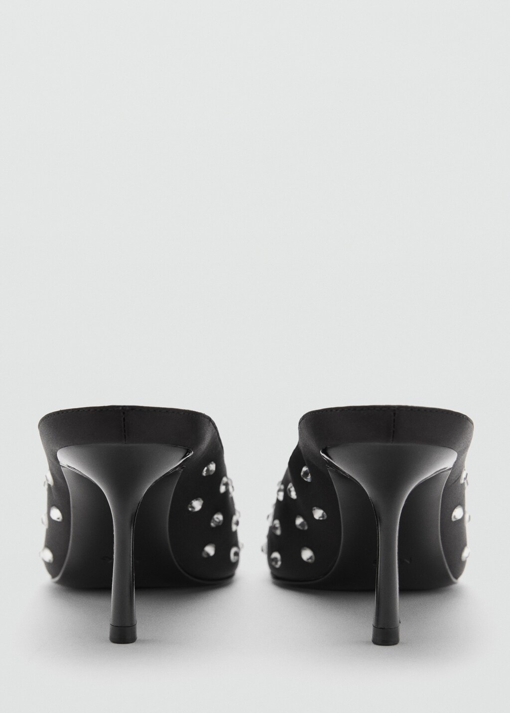 Crystal slingback heeled shoe - Black