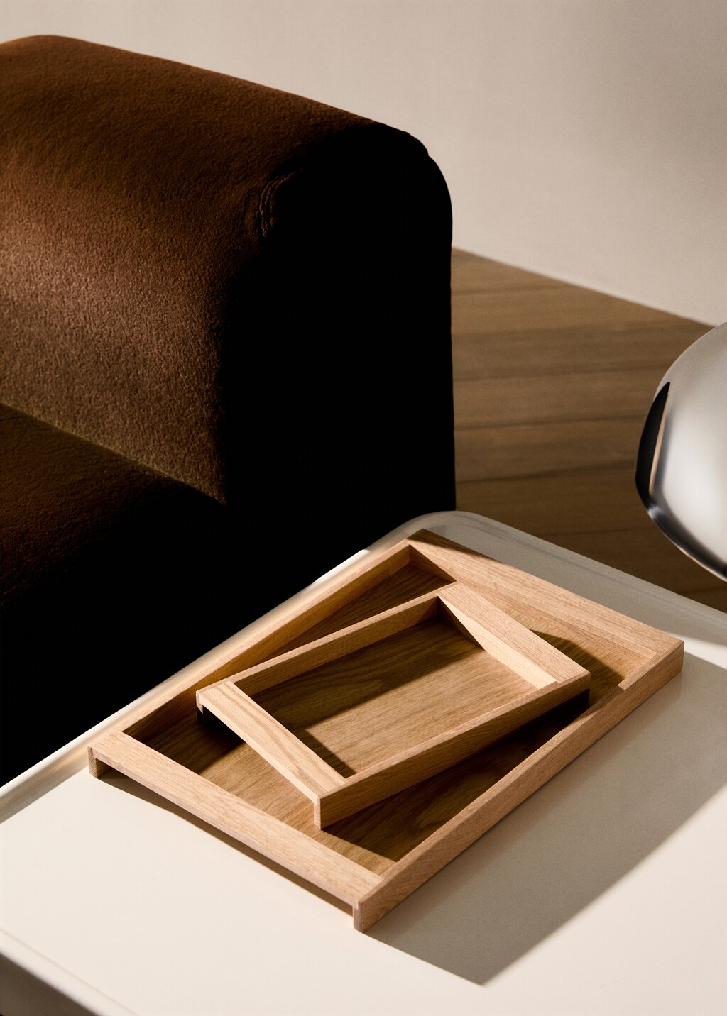 Small rectangular wooden tray - Brown
