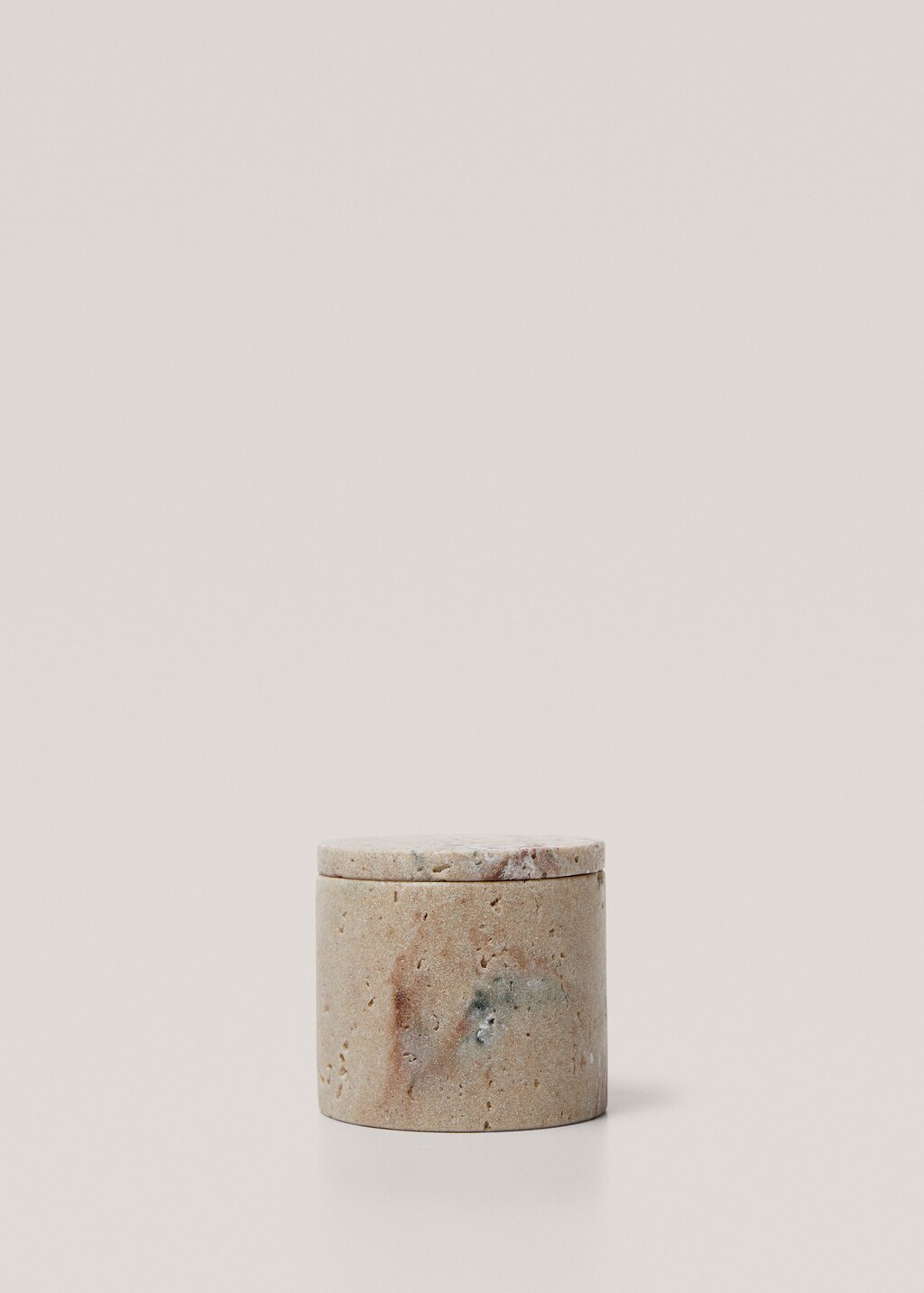 Small stone effect resin bath jar - Light/Pastel Grey
