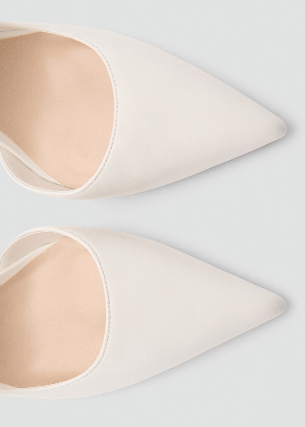 Asymmetrical leather-effect heeled shoes - Grey