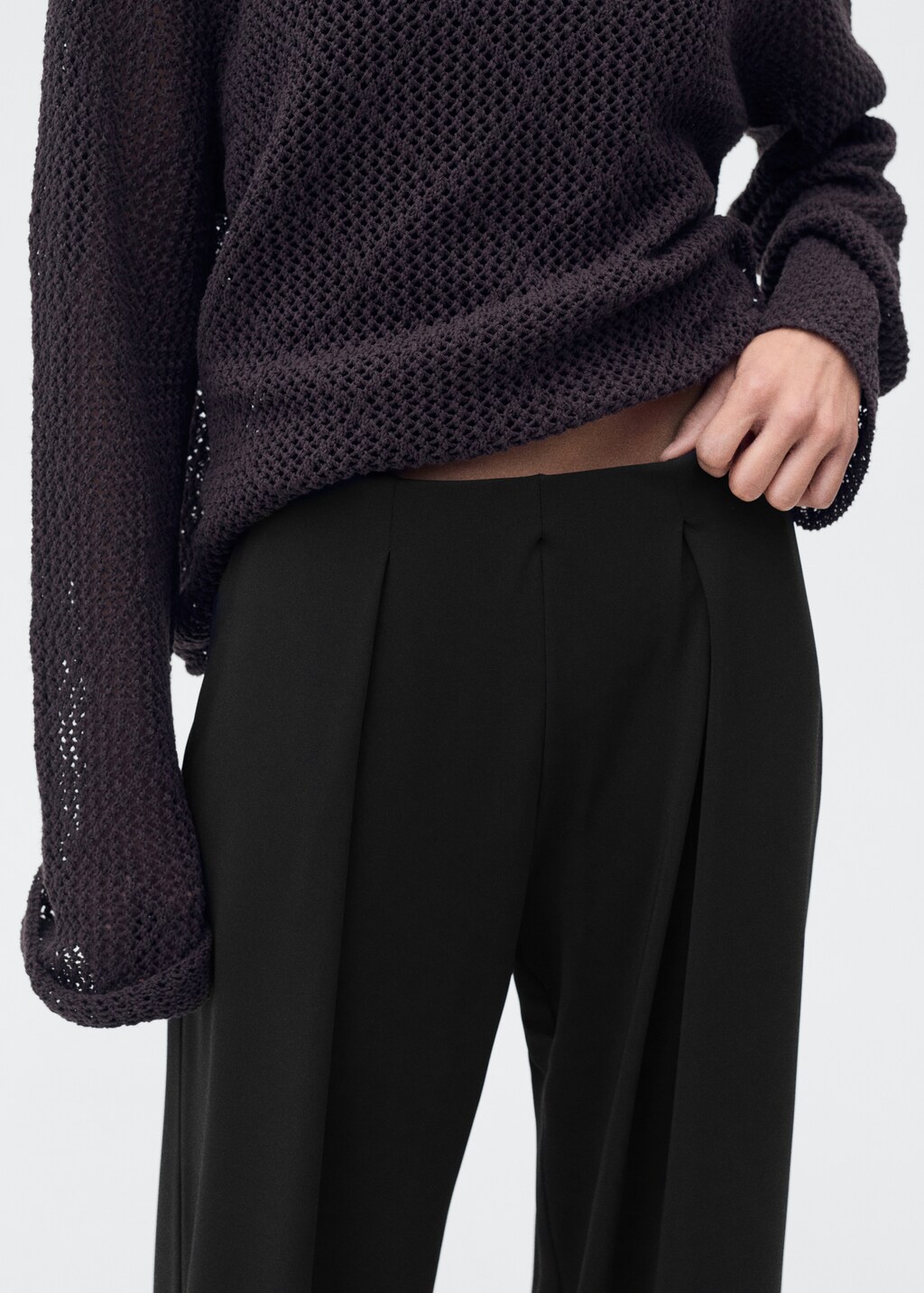 Godet palazzo trousers - Black