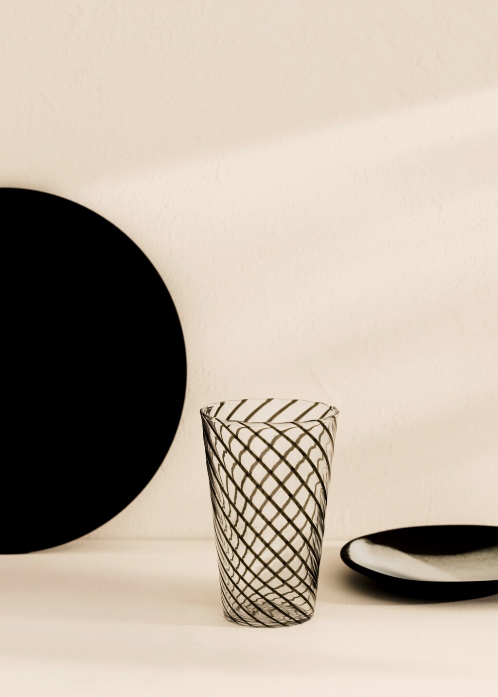 Spiral coloured borosilicate glass - White