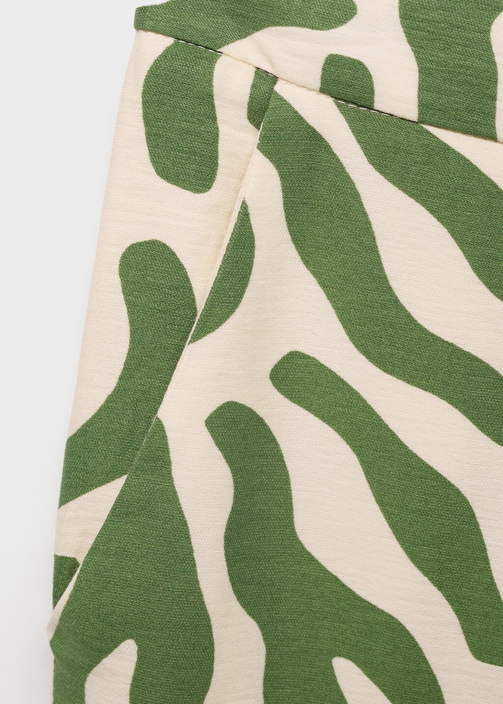 Printed straight trousers - Green