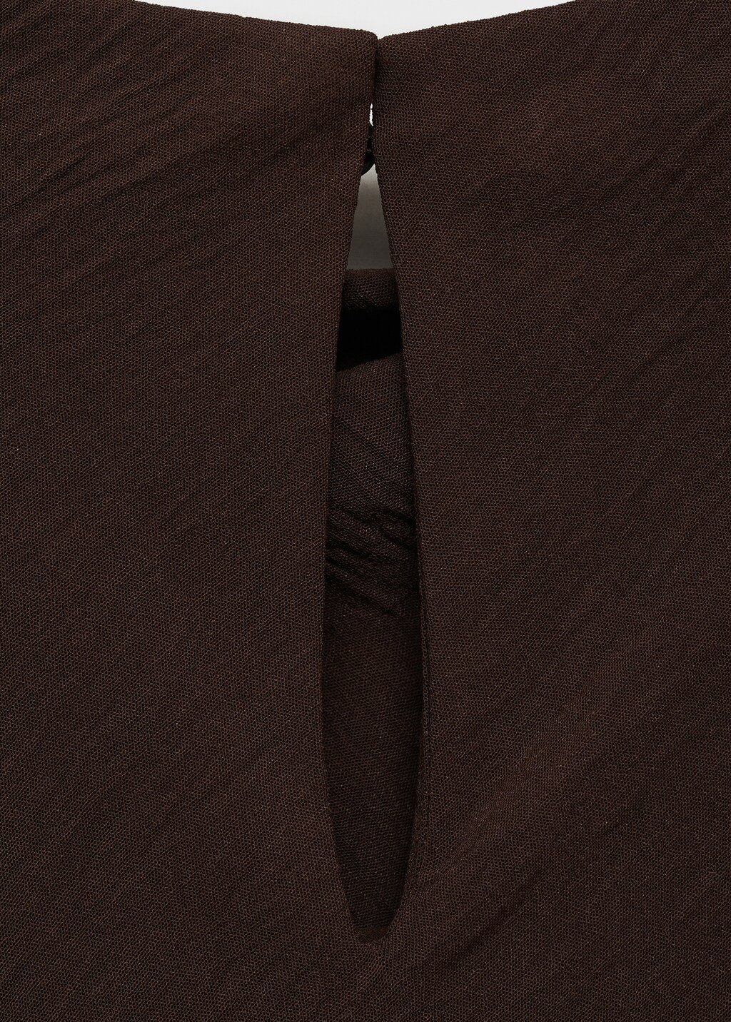 Textured asymmetrical dress - Brown