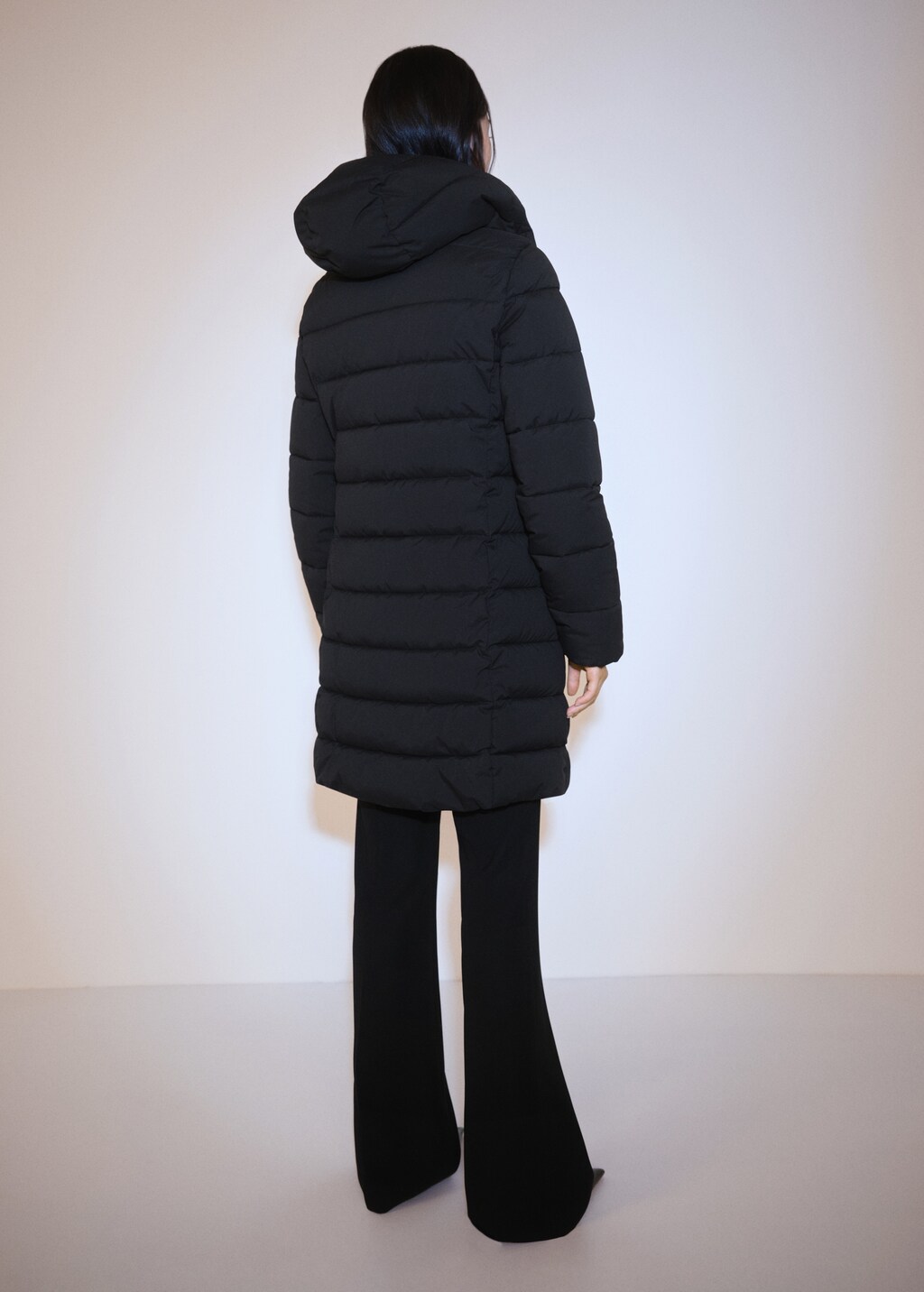 Water-repellent quilted coat - Medium Brown