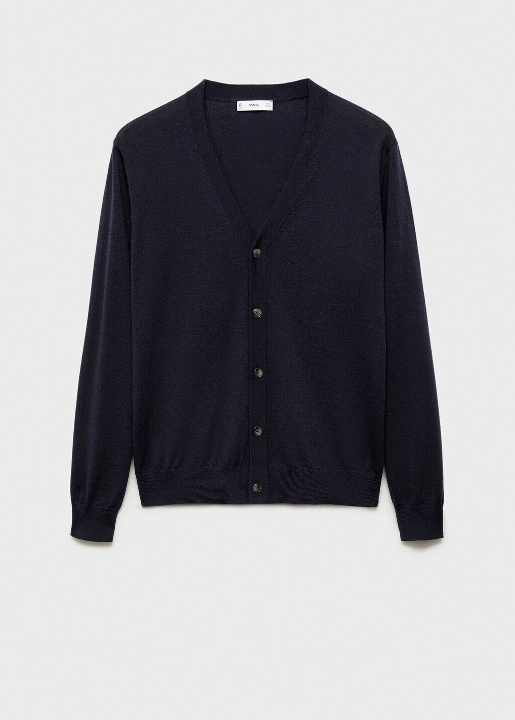 100% merino wool cardigan - Black