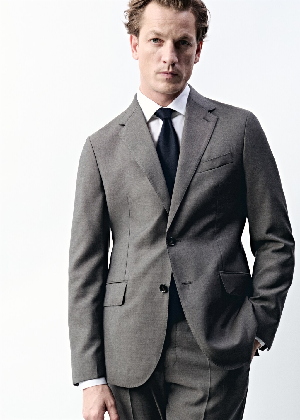 Venice 100% virgin wool suit jacket - Grey