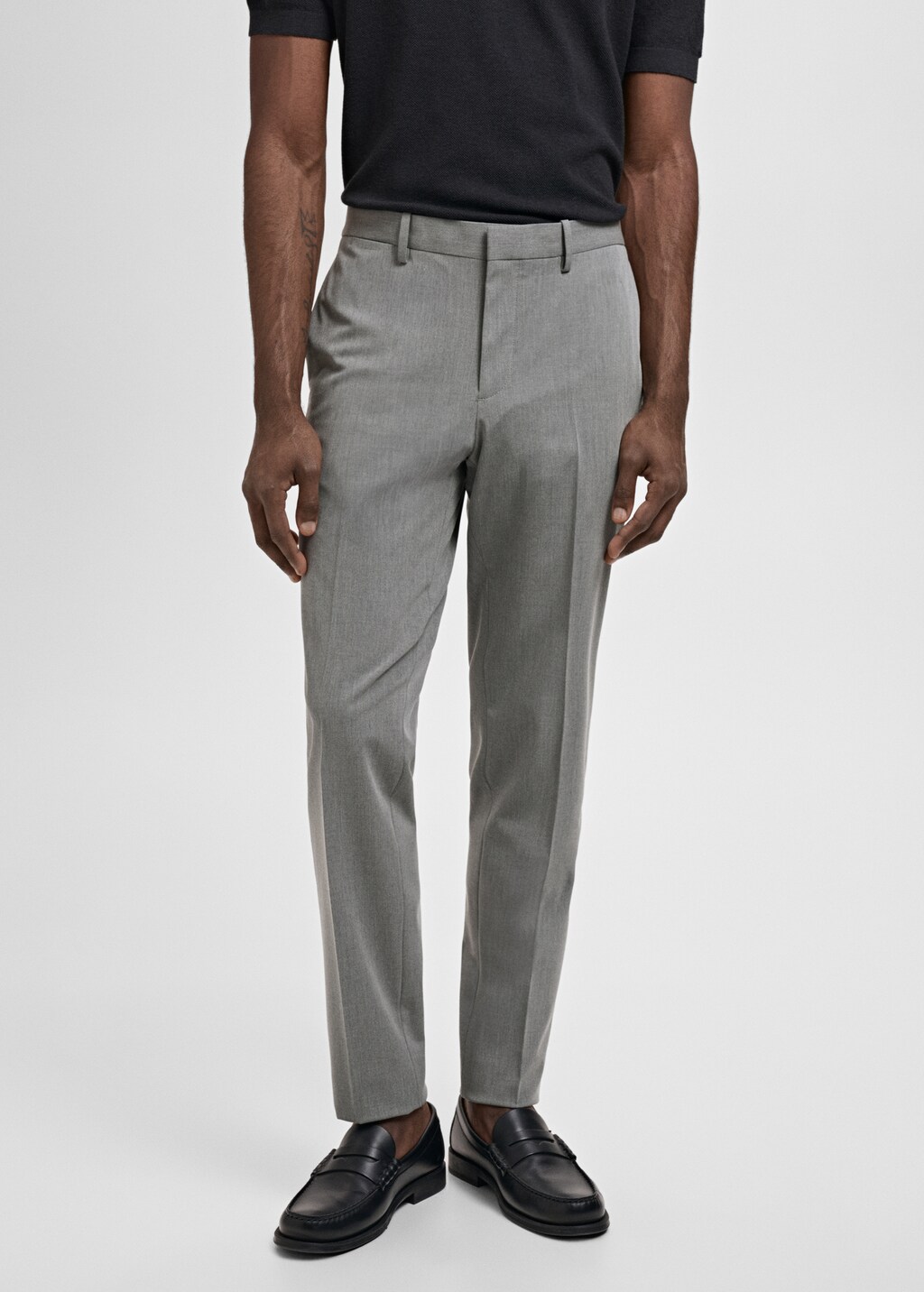 Stretch fabric super slim-fit suit trousers - Sky Blue