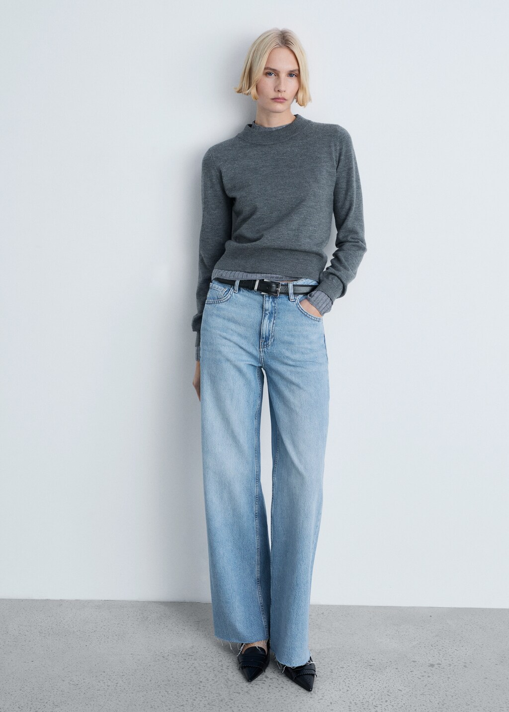 Danila wideleg rinse-wash jeans - Open Blue