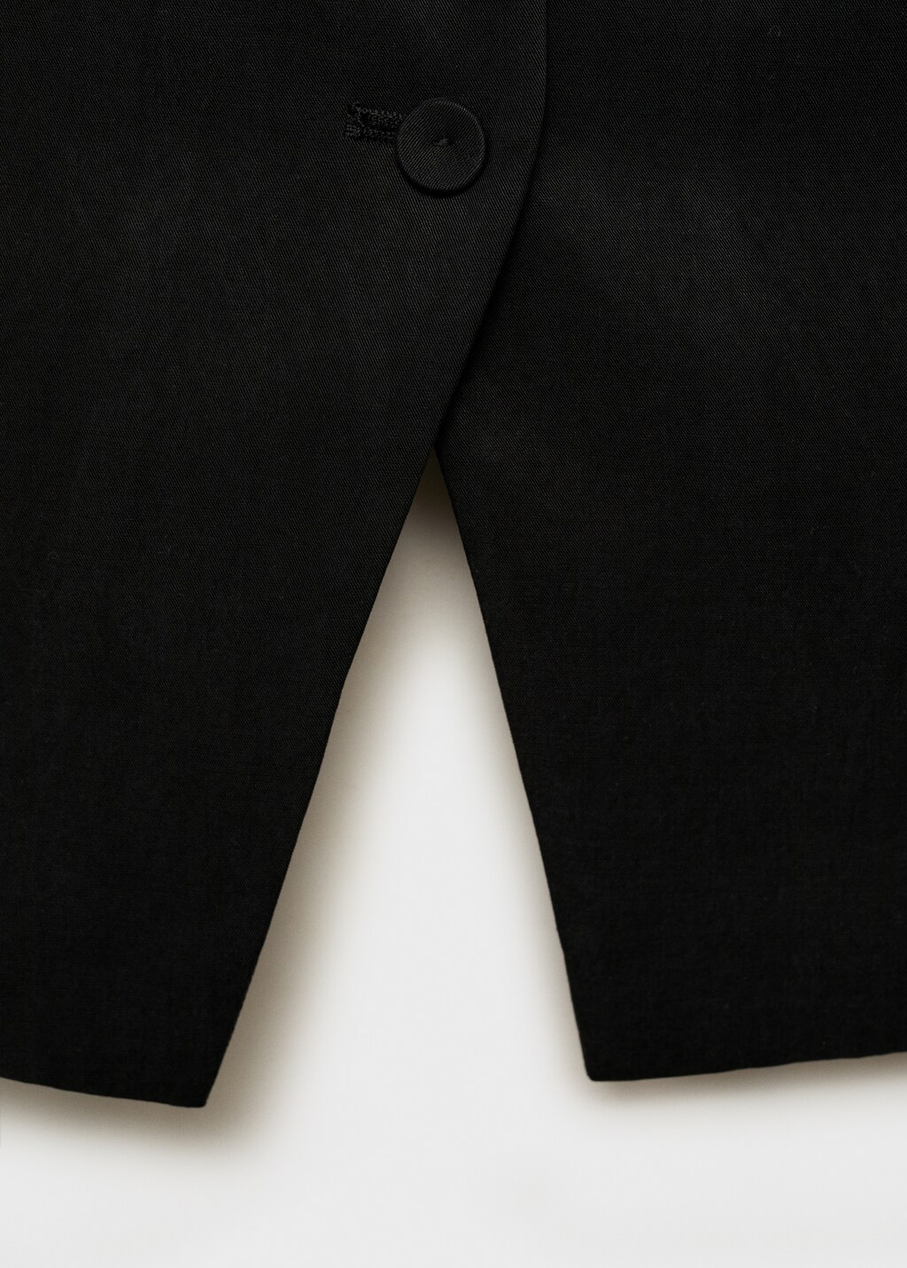 Straight lyocell suit vest - Black