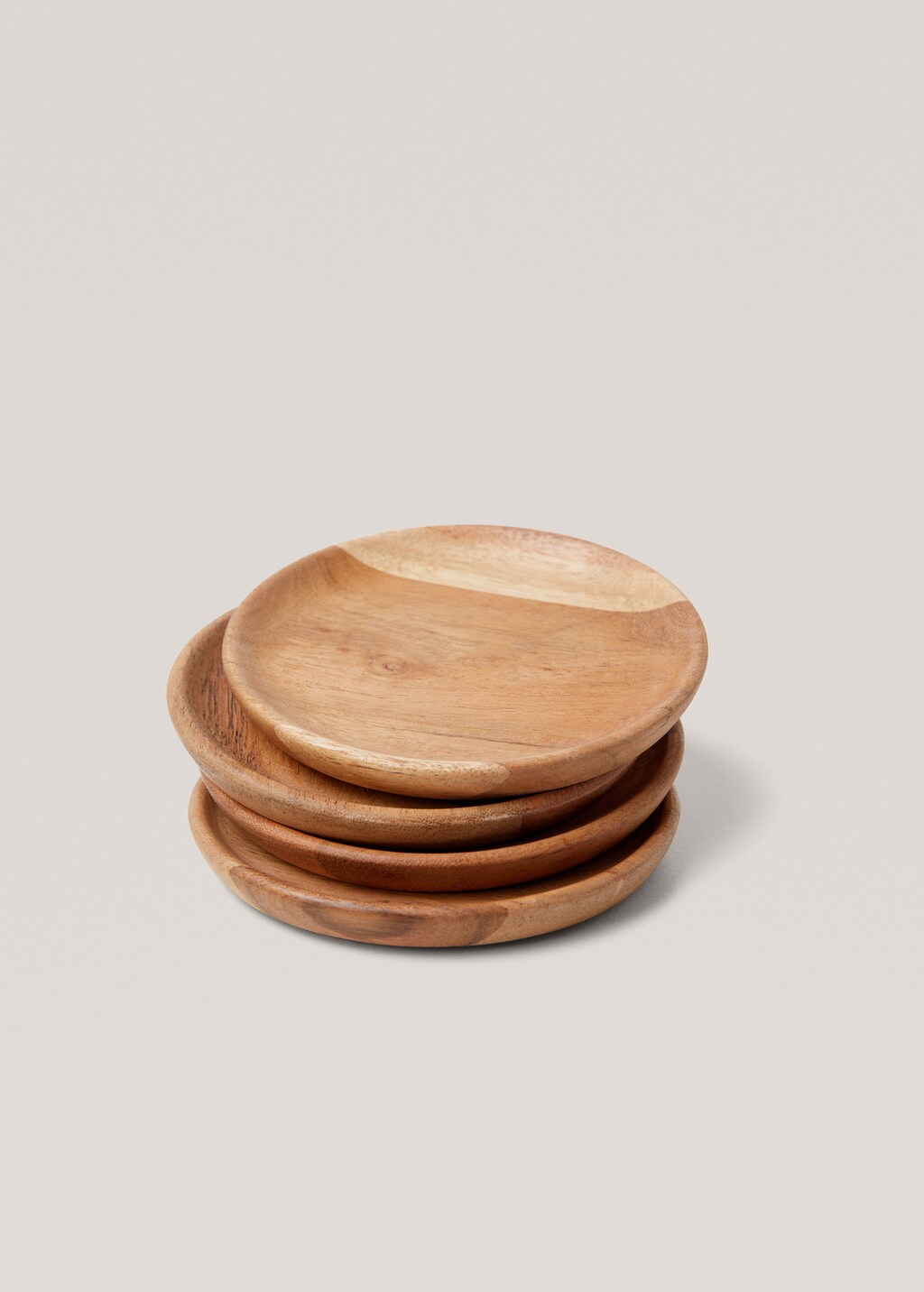 Acacia wood coasters (4 pack) - Brown