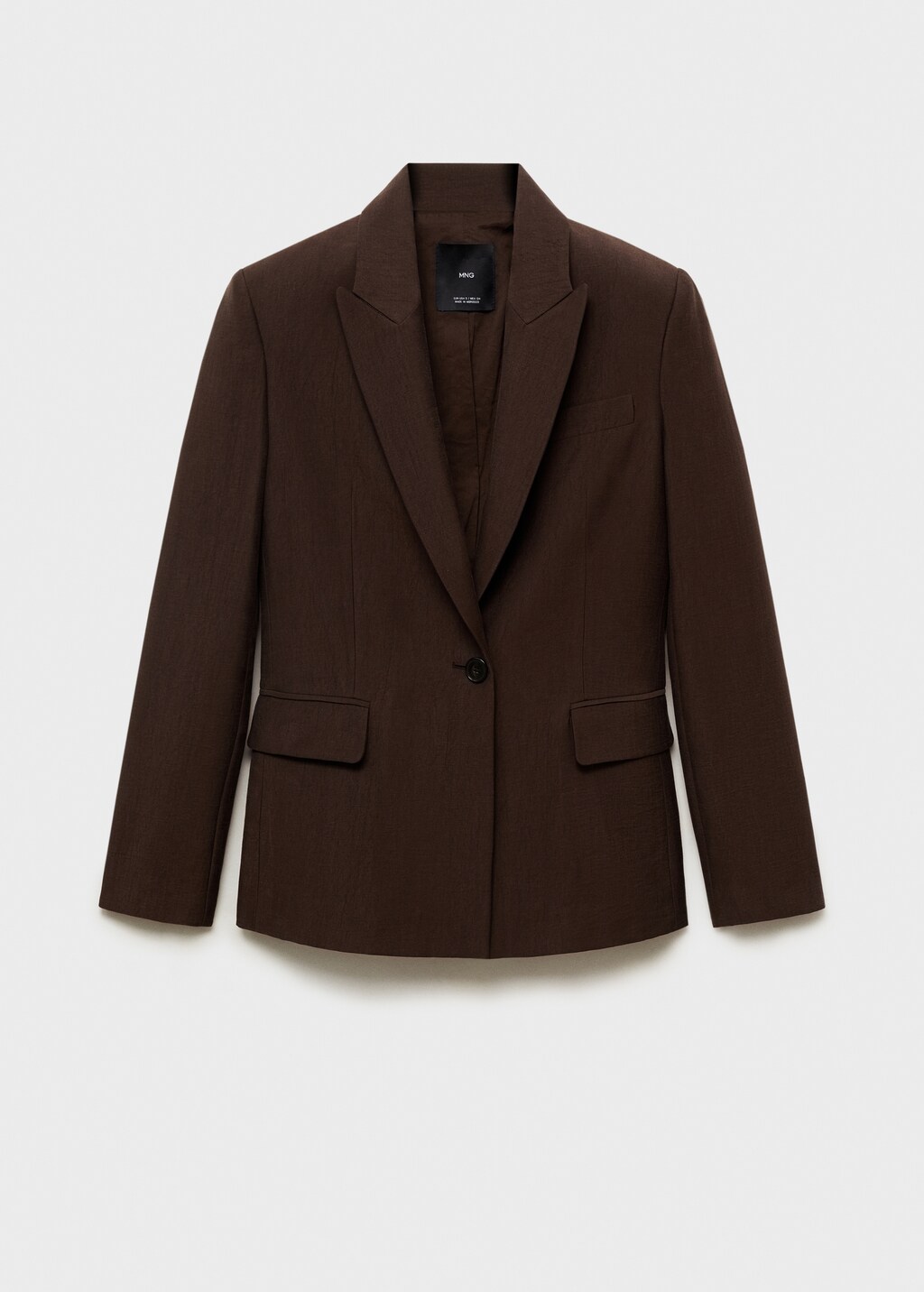 Fitted lyocell jacket - Brown