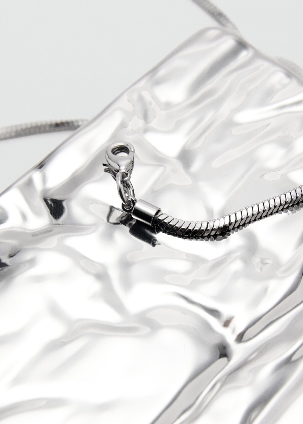 Textured clutch bag - Silver