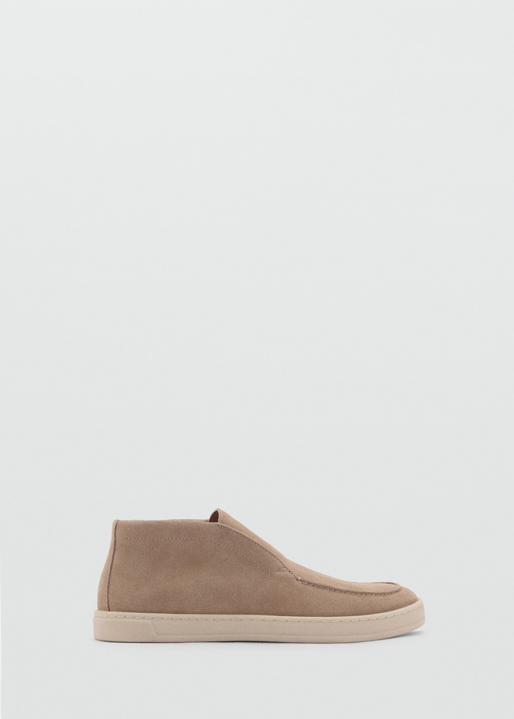 Casual suede leather ankle boots - Khaki