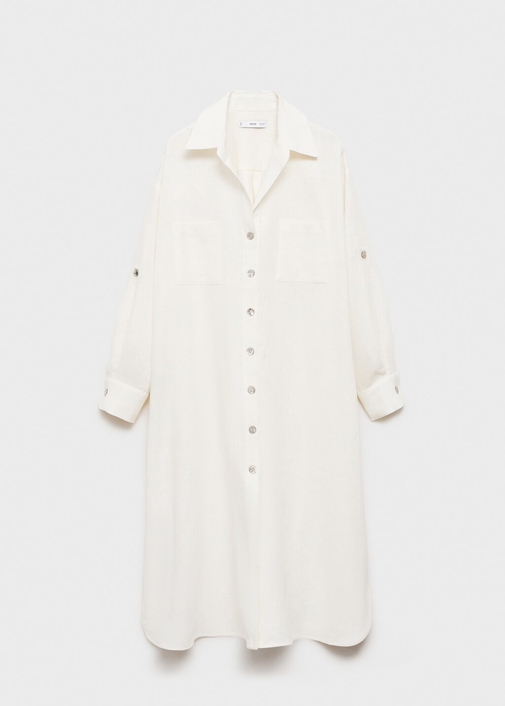 Linen long shirt - Vanilla