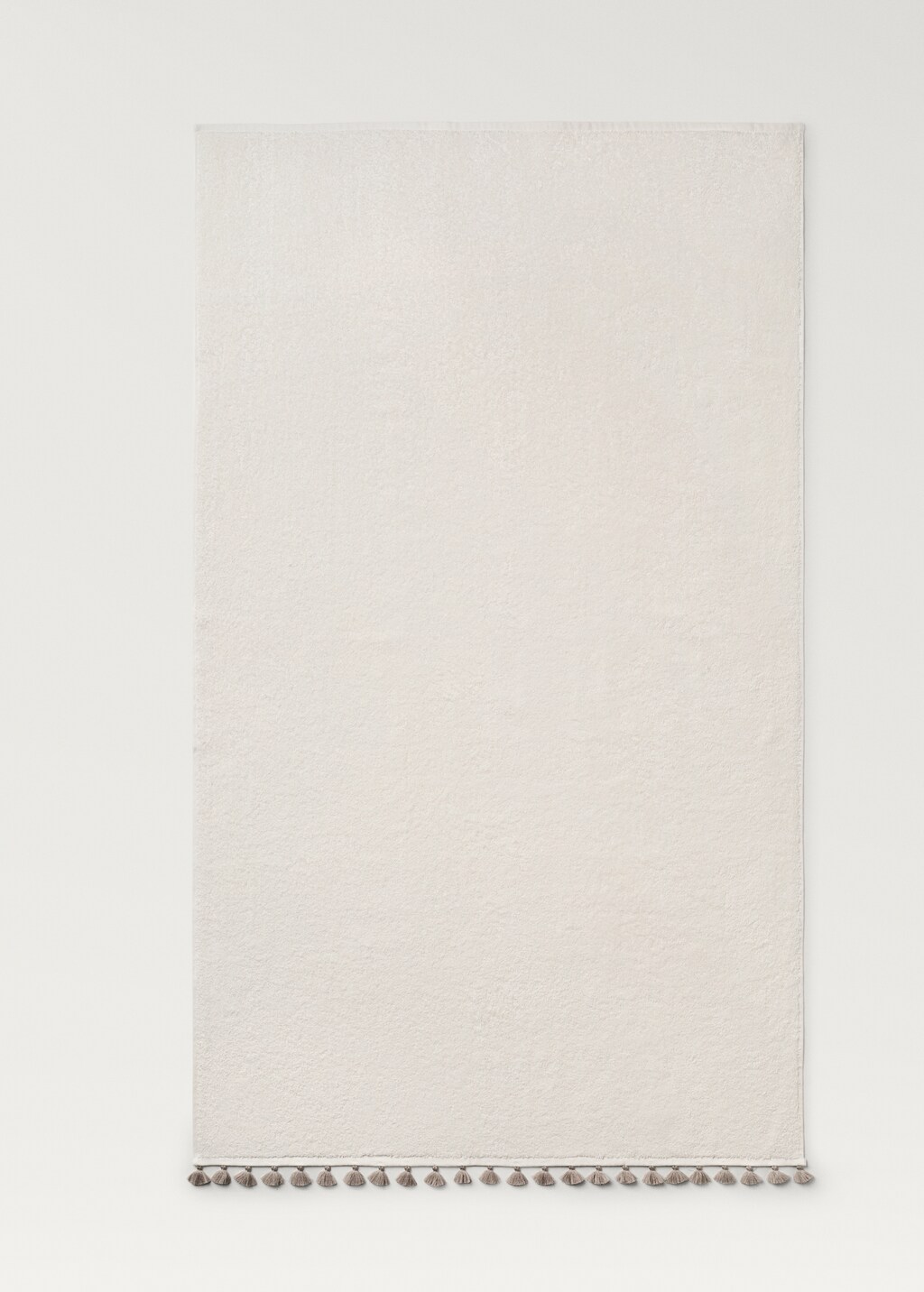 Contrasting pom-pom bath towel - White