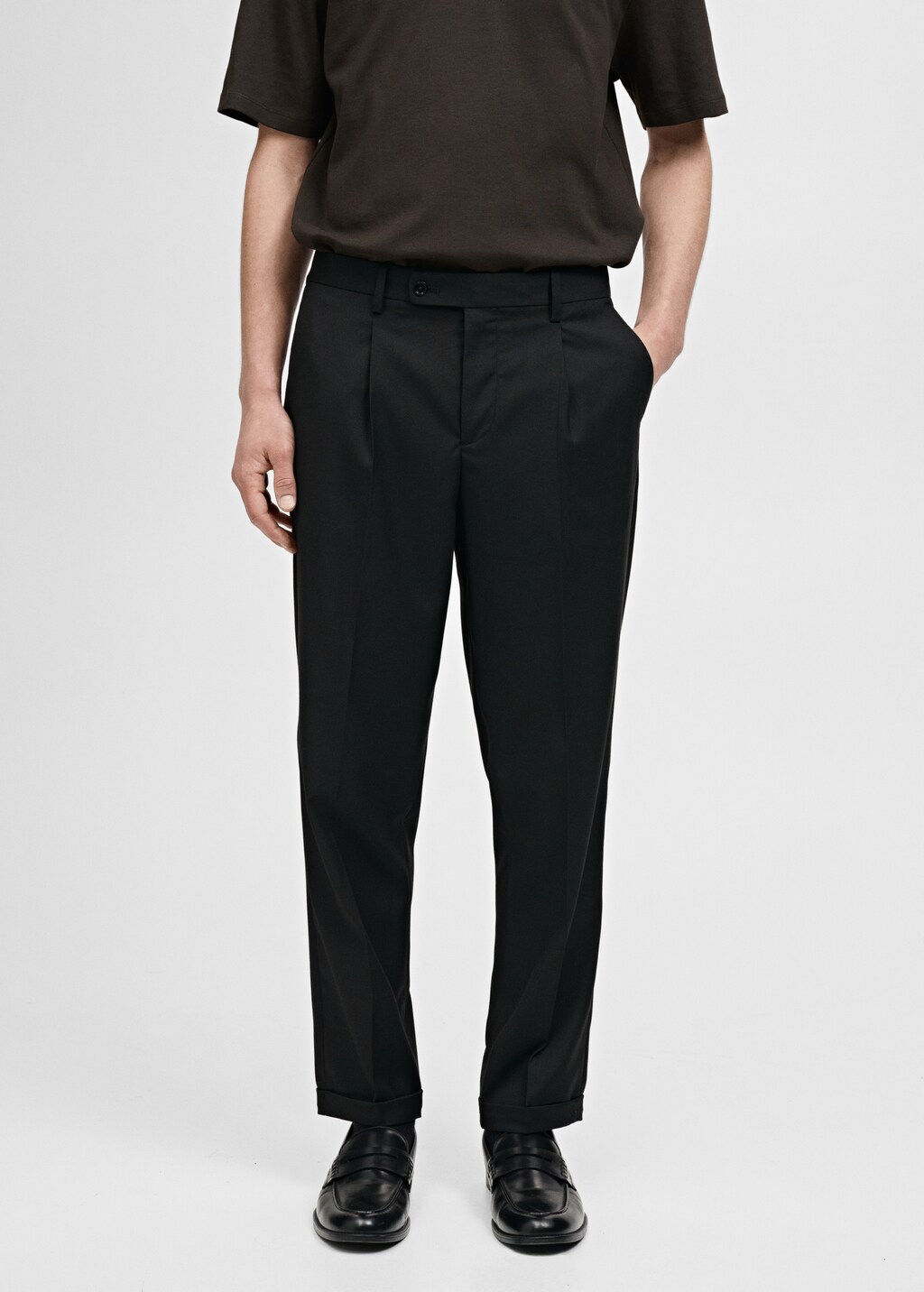 Boston regular-fit suit trousers - Black