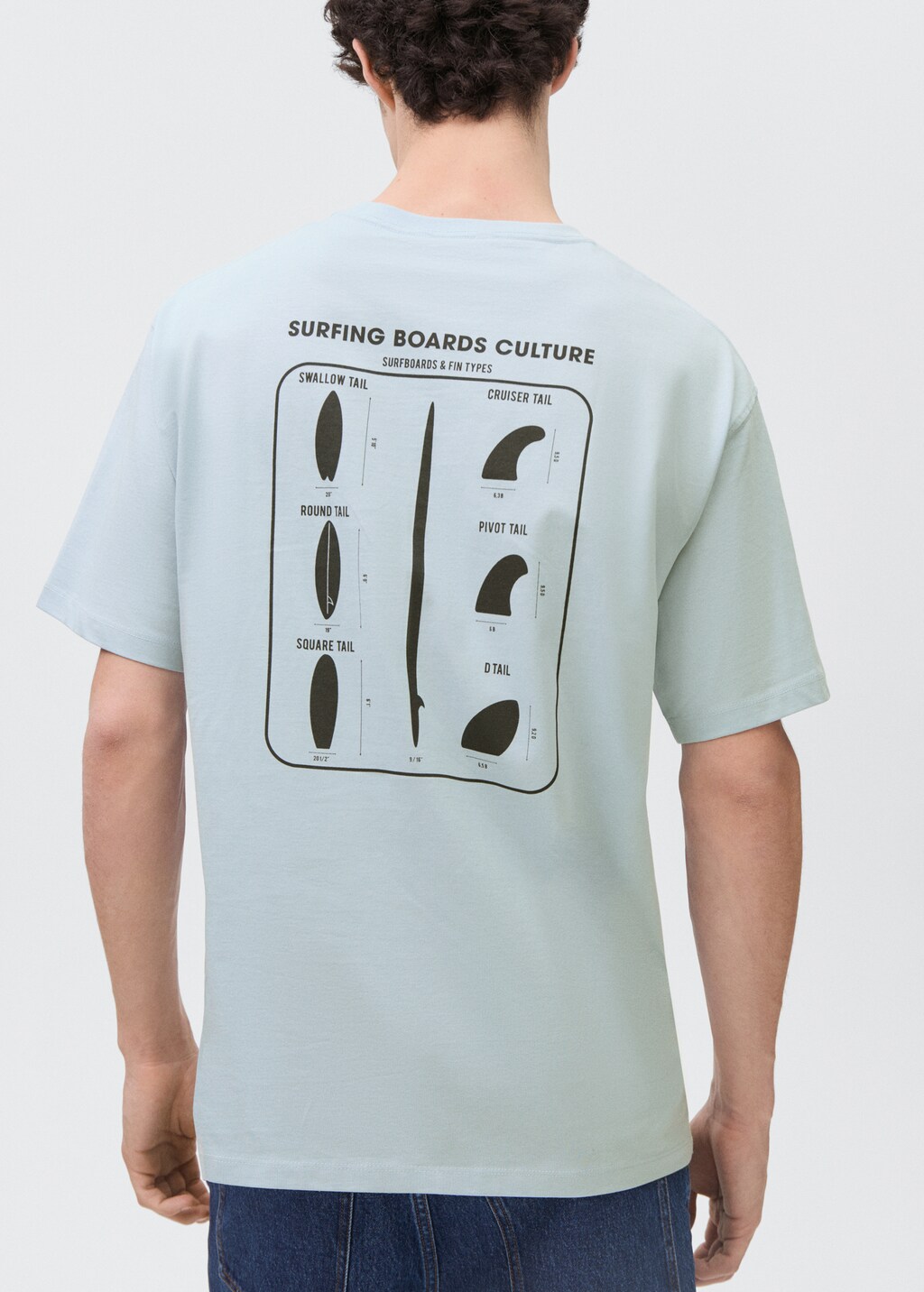 Printed cotton-blend T-shirt - Sky Blue