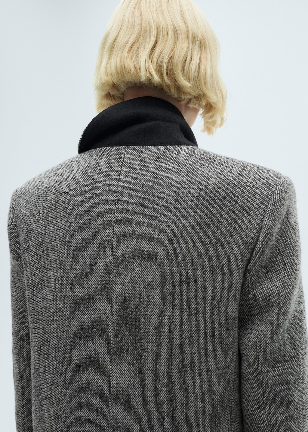 Flecked wool-blend coat - Grey