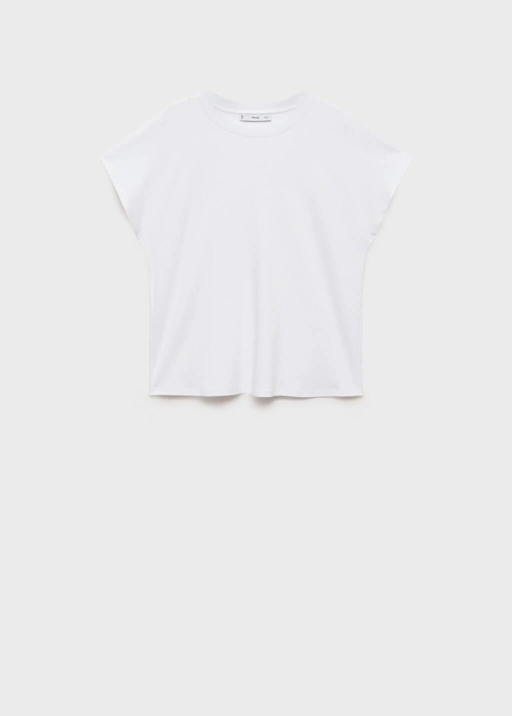 Rounded neck cotton t-shirt - Beige