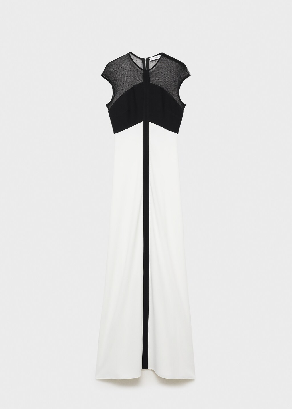 Two-tone panel dress - Off White